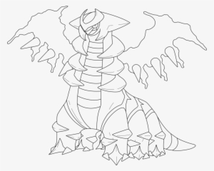 Lineart Of Giratina In Altered Form By Inukawaiilover - Draw Giratina Altered Form
