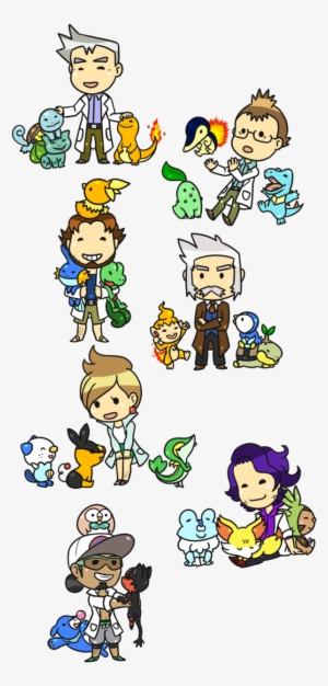 Pokemon Professors By Possumato On Deviantart - All Pokemon Professors