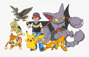 Pikachu - Buizel - Chimchar - Gliscor - Staravia - - Cartoon