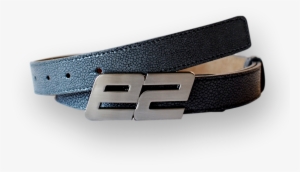 Charcoal Grey Sting Ray Textured Leather Belt