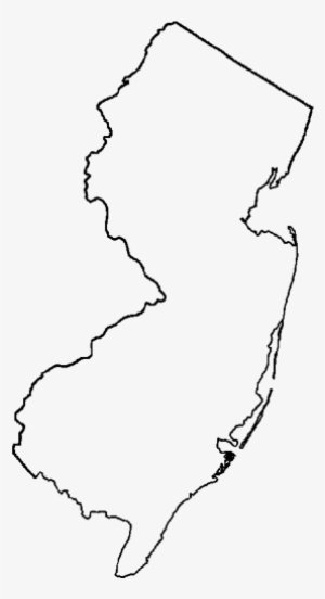 New Jersey Map Outline Png Shape State Stencil Clip - New Jerseystate ...