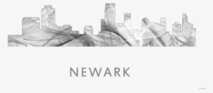 Click And Drag To Re-position The Image, If Desired - Newark Skyline Black And White