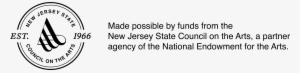 Njca Logo With Statement Flat Black Png File - New Jersey State Council On The Arts