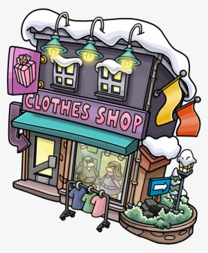 123kitten1clothes Shop - Club Penguin Town Room