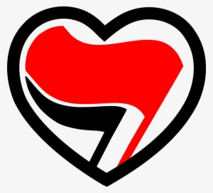 Anarcho Communist Symbol - Love Antifa