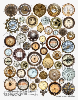 Steampunk Elements Collage Sheet - Collage