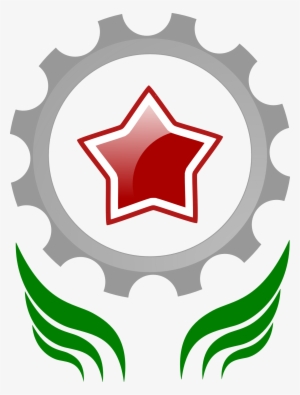 Communism Star Cogwheel Red Symbol - Vector Graphics