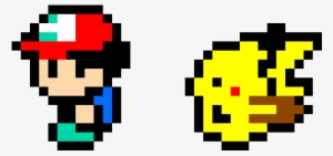Hi, I'm Ash Ketchum - Ash And Pikachu Pixel Art