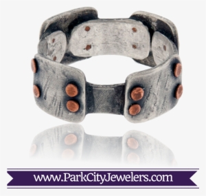 Steampunk Copper Rivot Ring - Pave Diamond Snowflake Earrings