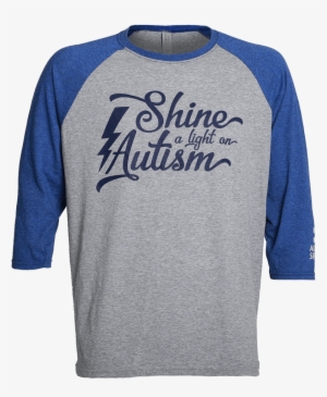 Shine A Light On Autism Baseball Tee - Autism