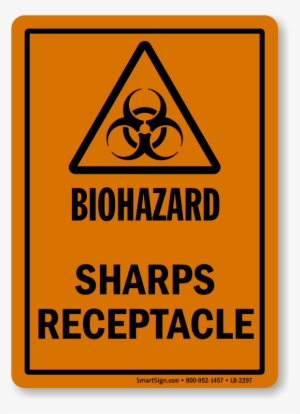 Sharps Receptacle (lb-2297) Learn More - Biohazard Sharps Receptacle Sign Meaning
