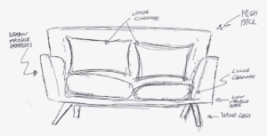 Sofa Png - Sofa Sketch Png