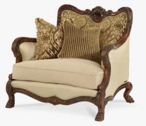 Chateau Beauvais Option 1 Wood Trim Sofa - Aico Chateau Beauvais Wood Trim Chair