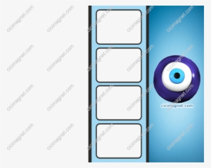 5 Fotoğraflı Nazar Boncuk Temalı Sünnet Magneti - Ebru Sanatı Nazar Boncuğu