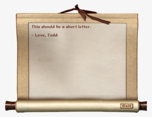 Test Todd Letter - Oblivion Knights Of The Nine