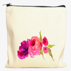 Bride Makeup Bag, Bride Gift, Bride Cosmetic Bag, Engagement - Garden Roses