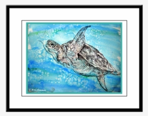 Sea Turtle, Nature Lover's, Large Framed Print - Sea Turtle, Wildlife, Art, Shower Curtain