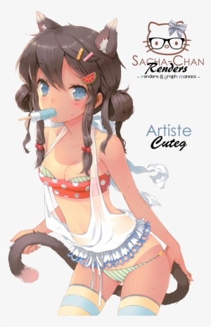 Anime Summer Girl Png Clip Royalty Free Stock