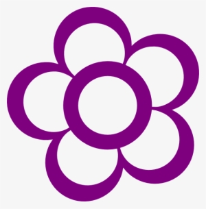 Clipart Purple Flower Outline