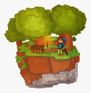 Floating Island By - Cartoon