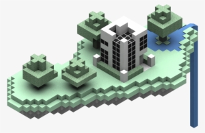 Isometric Minecraft Modern Sky Island By Sunkistswagfx - Sky Island Pixel Art