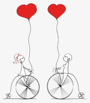 Big Collection Of Cliparts, Vectors, Illustration And - Pareja En Bicicleta Png