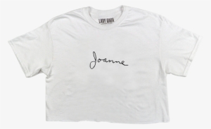 Joanne Script White Crop Top - Active Shirt
