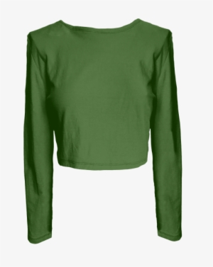 Long Sleeve Crop Looks Great With High Waisted Bottoms, - Blouse