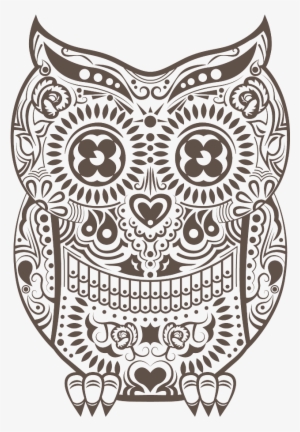 Hamsa Drawing Owl - Day Of Dead Owls