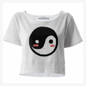 Lil Yin Yang Crop Top $44 - White Crop Top Transparent