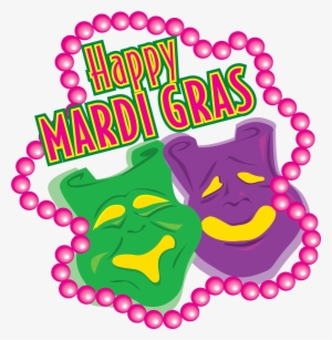 Mardi Gras Mask With Beads - Illustration