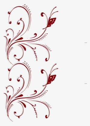 Elegant Scroll Border Png - Write Here Notebooks: Butterfly Notebook/journal/diary
