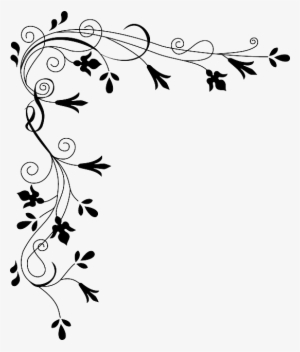 Banner Black And White Library Free Image On Pixabay - Black And White Flower Border Vector