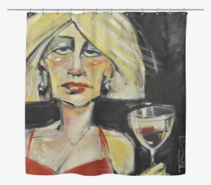Woman In Need Of Red Wine Woven Oxford Cloth Shower