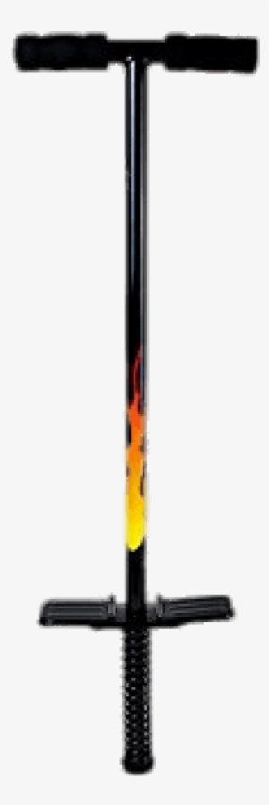 Pogo Stick Black With Flames Png - Pogo Stick
