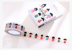 Miss Time Kokeshi Dolls Masking Tape