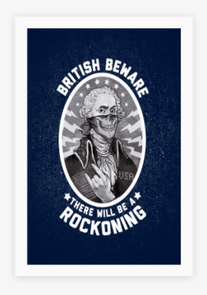 British Beware Poster - British Beware Tote Bag: Funny 4th Of July Tote Bag