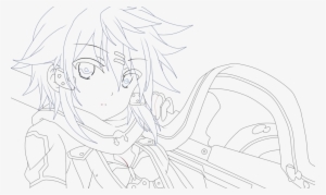 Free Sinon Lineart By Tranzicola On Deviantart - Line Art