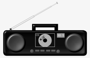 Boombox Vector Clipart - Reproductor De Cassette Png