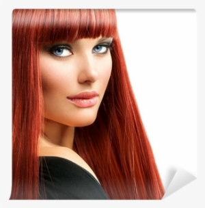 Red Hair Model Girl Face Wall Mural • Pixers® • We - Aroma Color Permanent Hair Color Cream 08 Mahogany