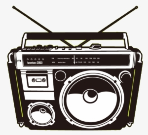 S Compact Cassette Art Transprent Png - Boombox Vector