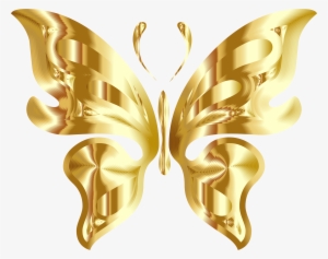 67, Images Sorted, Butterfly On Flower - Transparent Background Gold Butterfly Png