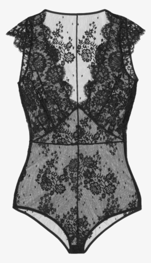Transparent-lingerie - I - D - Sarrieri Bodysuit Body - Dark Grey Lace Bodysuit