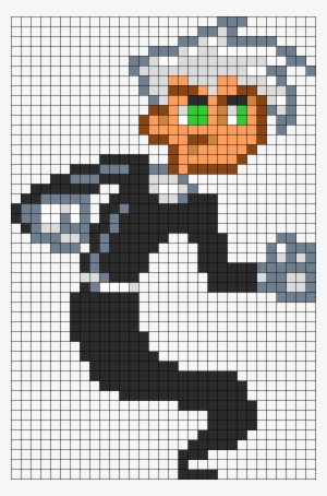 Danny Phantom 2 Perler Bead Pattern / Bead Sprite - Danny Phantom Pixel Art