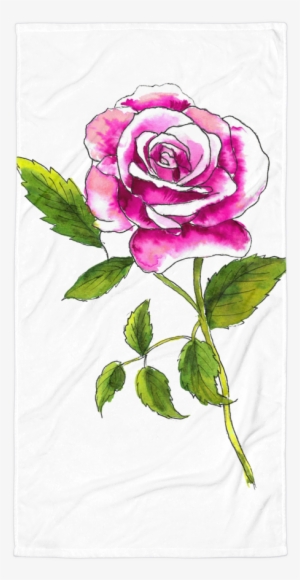 Pink Rose Towel - Hybrid Tea Rose