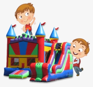 No Img - Bounce House With Slide Clip Art Png