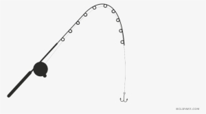 Fishing Pole Clipart - Fishing Rod Clipart Outline