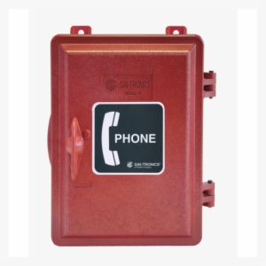 Gai-tronics Weatherproof Enclosure Box For Telephone - Gai-tronics 255-003rd Red Weatherproof Telephone Enclosure,