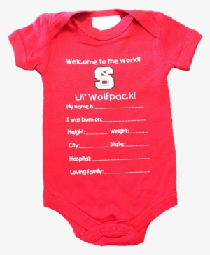 Nc State Wolfpack Infant Red Welcome To The World Onesie