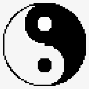 Yin Yang - Pixel Art In Graphing Paper